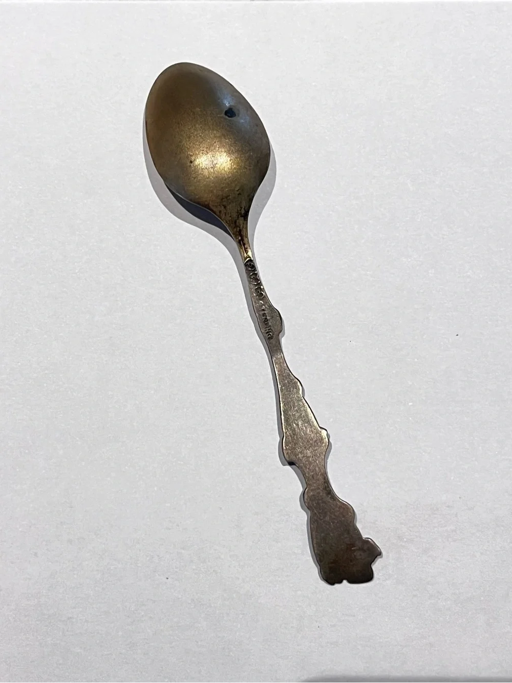 Antique Radisson Wisconsin Souvenir Spoon Floral Silverplate Grand Silver Co